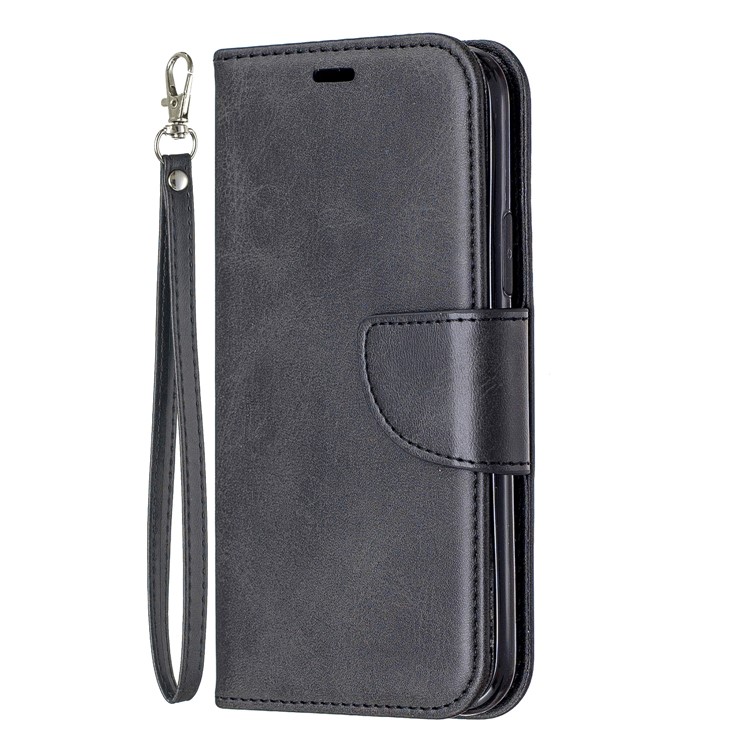 Caso De Cobertura De Telefone De Couro PU Material Para Iphone (2019) 5,8 Polegadas - Preto-2