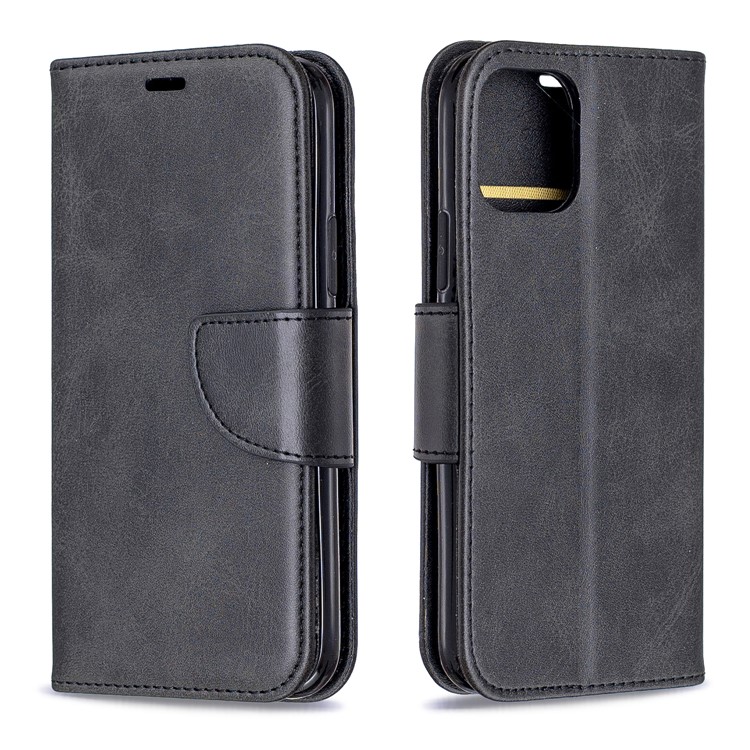 Caso De Cobertura De Telefone De Couro PU Material Para Iphone (2019) 5,8 Polegadas - Preto-4