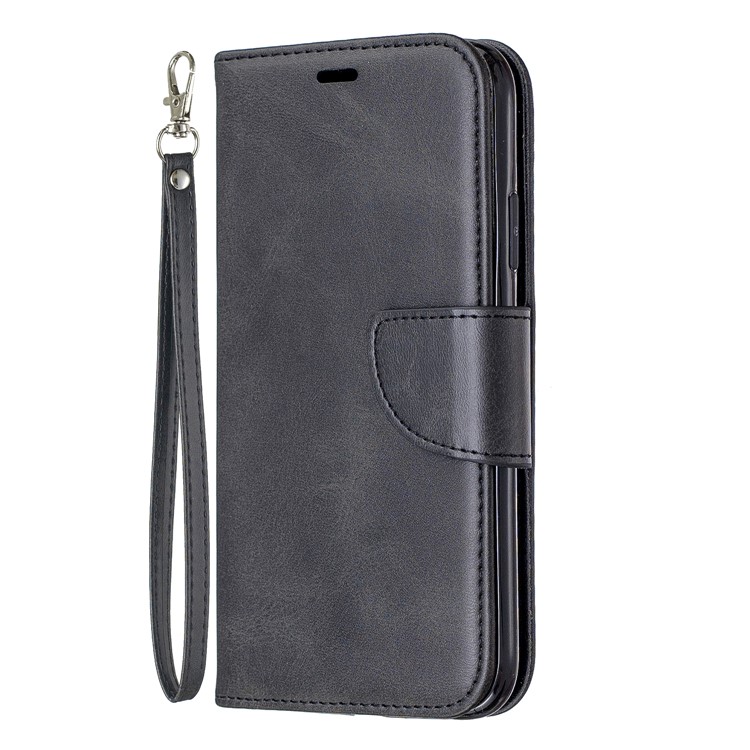 Solid Color PU Leather Wallet Stand Phone Shell for iPhone 11 6.1 inch (2019) - Black-2