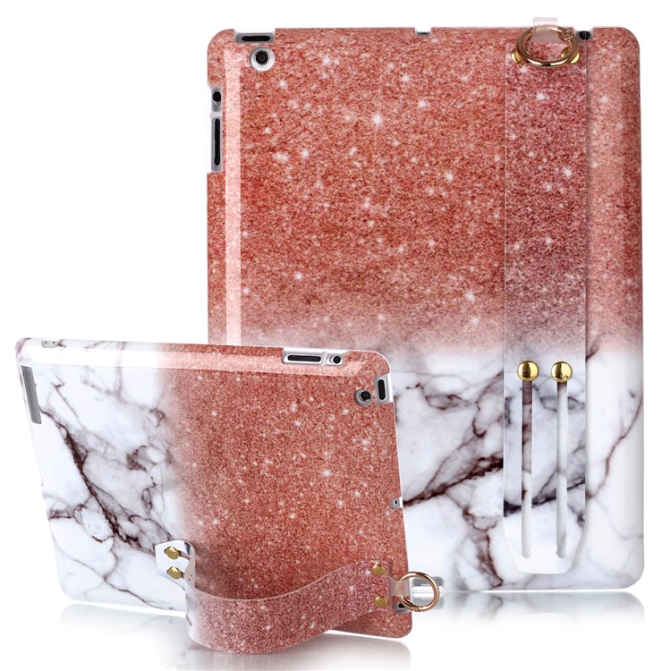 

Marble Pattern TPU Tablet Case with Hand Holder Strap for iPad 2/3/4 - Style F, iPad 4