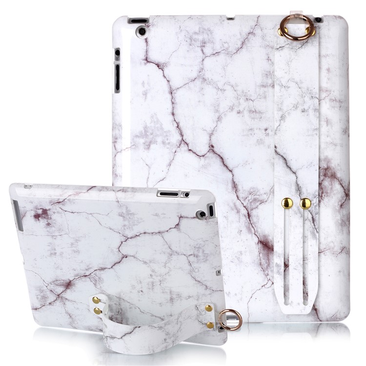 

Marble Pattern TPU Tablet Case with Hand Holder Strap for iPad 2/3/4 - Style I, iPad 4
