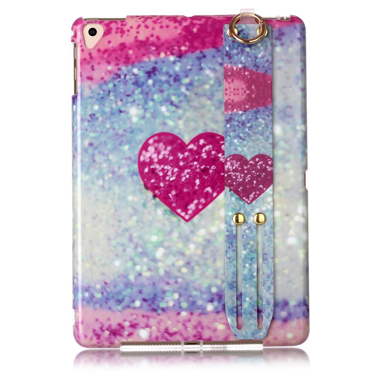 Marble Pattern TPU Tablet Casing with Hand Holder Strap for iPad 9.7-inch (2018)/Air (2013)/Air 2 - Style A-3