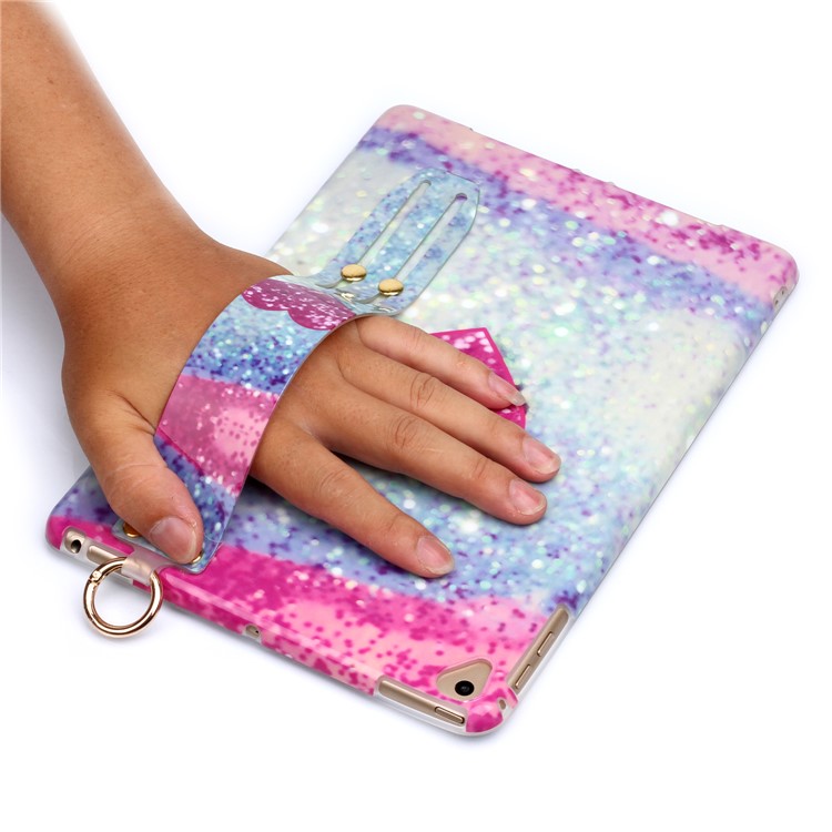 Marble Pattern TPU Tablet Casing with Hand Holder Strap for iPad 9.7-inch (2018)/Air (2013)/Air 2 - Style A-7