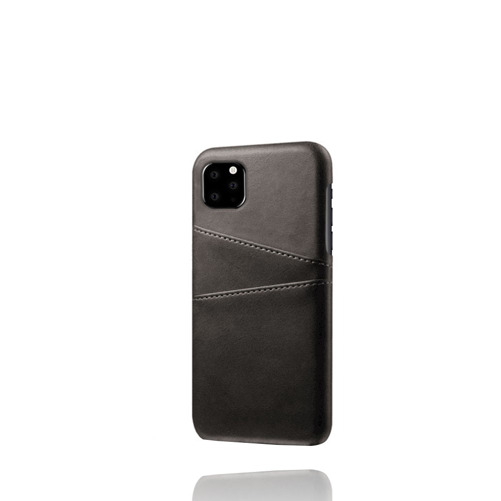 Двойные Слоты Для Карт. Чехол Для ПК С Кожаной Обивкой Для IPhone (2019). 5,8-дюймовый. - Черный-5