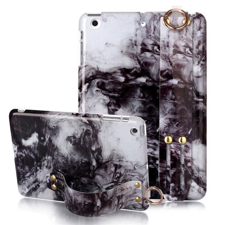 Marble Pattern TPU Tablet Shell with Hand Holder Strap for iPad Mini 1/2/3 - Style A-1