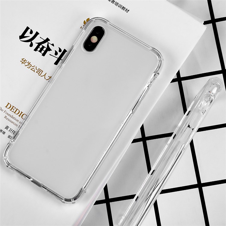 LEEU DESIGN 6D Conversion Hole Clear Glass + TPU Hybrid Back Case for iPhone XS/X 5.8 inch - Transparent-6