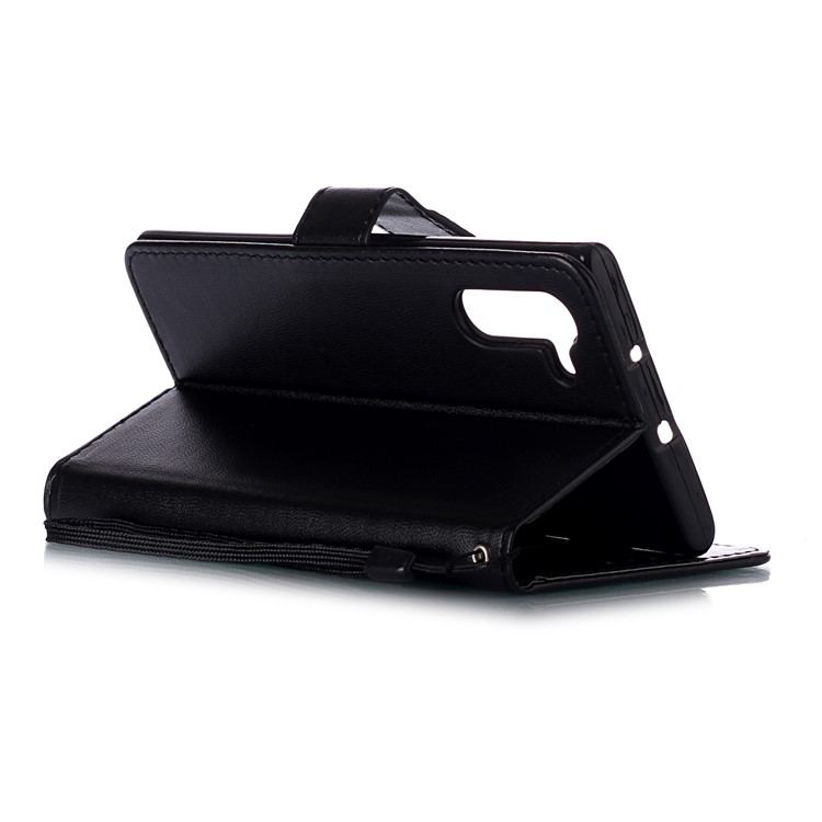 Wallet Leather Stand Phone Casing for Samsung Galaxy Note 10 - Black-5