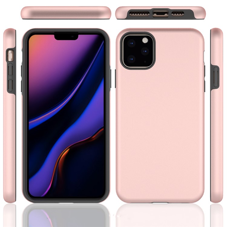 Pedestrian Series Shockproof Anti-dropping PC + TPU Hybrid Case for iPhone (2019) 5.8-inch - Rose Gold-2