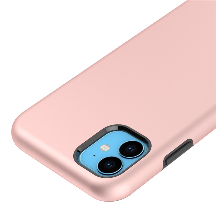 Pedestrian Series Drop Resistance PC + TPU Hybrid Cell Phone Cover Shell for iPhone (2019) 6.1-inch - Rose Gold-3