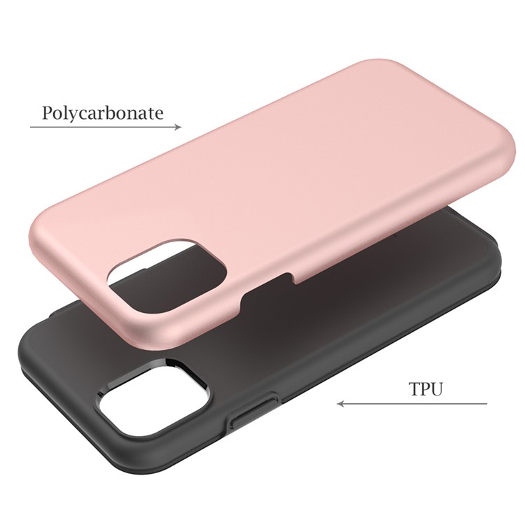 Pedestrian Series Drop Resistance PC + TPU Hybrid Cell Phone Cover Shell for iPhone (2019) 6.1-inch - Rose Gold-5