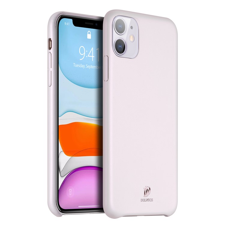 

DUX DUCIS Skin Lite Серия PU Кожаный Чехол Для Телефона С Покрытием ПК Для Apple IPhone (2019) 6,1-дюймовый - Розовый, iPhone 11 6.1 inch