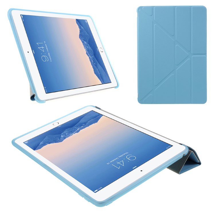 

Оригинальный чехол из кожи и ТПУ для iPad Air 2 - синий