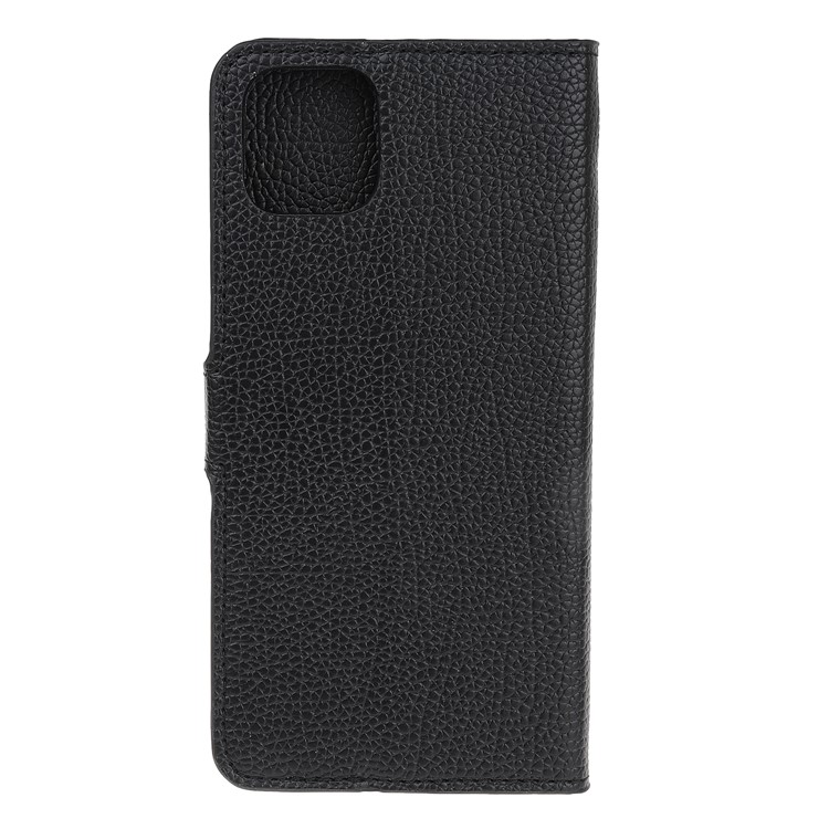 Litchi Skin Style Wallet Stand Leather Flip Phone Shell for iPhone (2019) 6.5-inch - Black-2