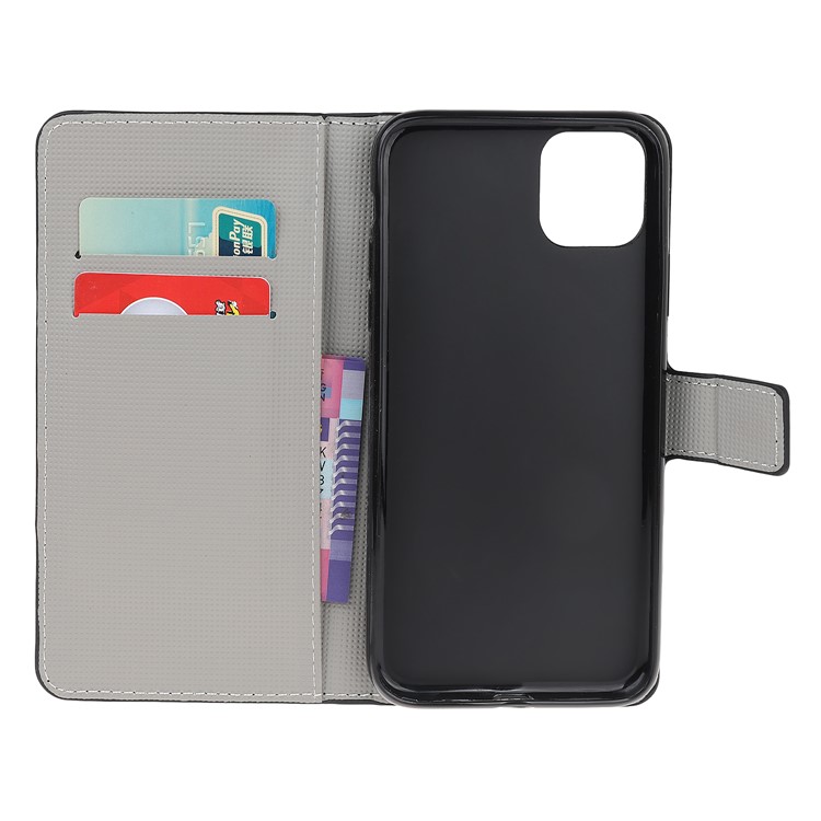 Litchi Skin Style Wallet Stand Leather Flip Phone Shell for iPhone (2019) 6.5-inch - Black-7