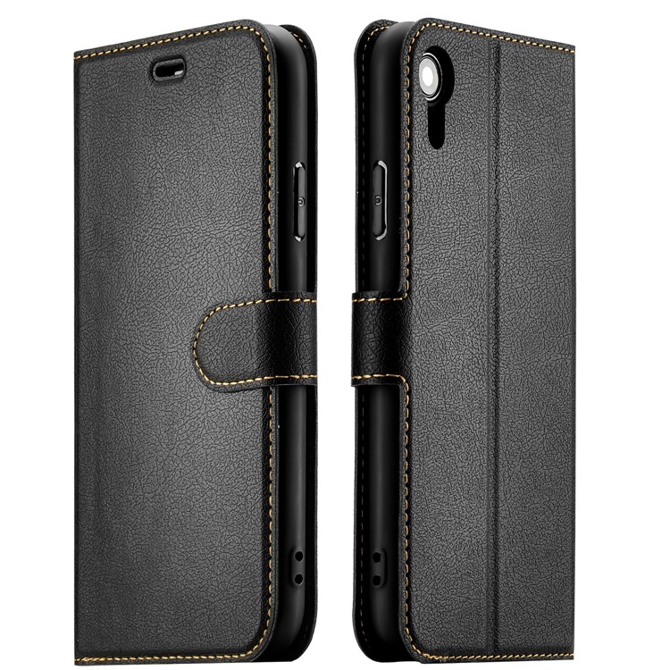 ELESNOW Wallet Stand Leather Flip Case for iPhone XR 6.1 inch - Black-2