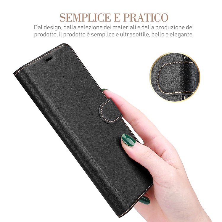 ELESNOW Wallet Stand Leather Flip Case for iPhone XR 6.1 inch - Black-6