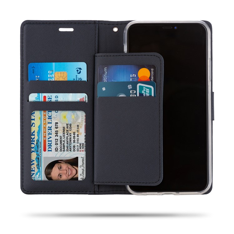 ROAR PU Couro + Tampa Da Carteira Do Telefone TPU Para O Iphone (2019) 6,5 Polegadas - Preto-2