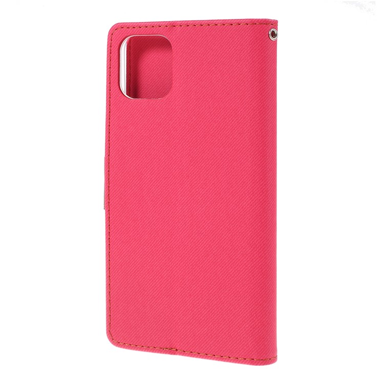 ROAR Twill Grain Leather Wallet Case for iPhone (2019) 6.1-inch - Red-2