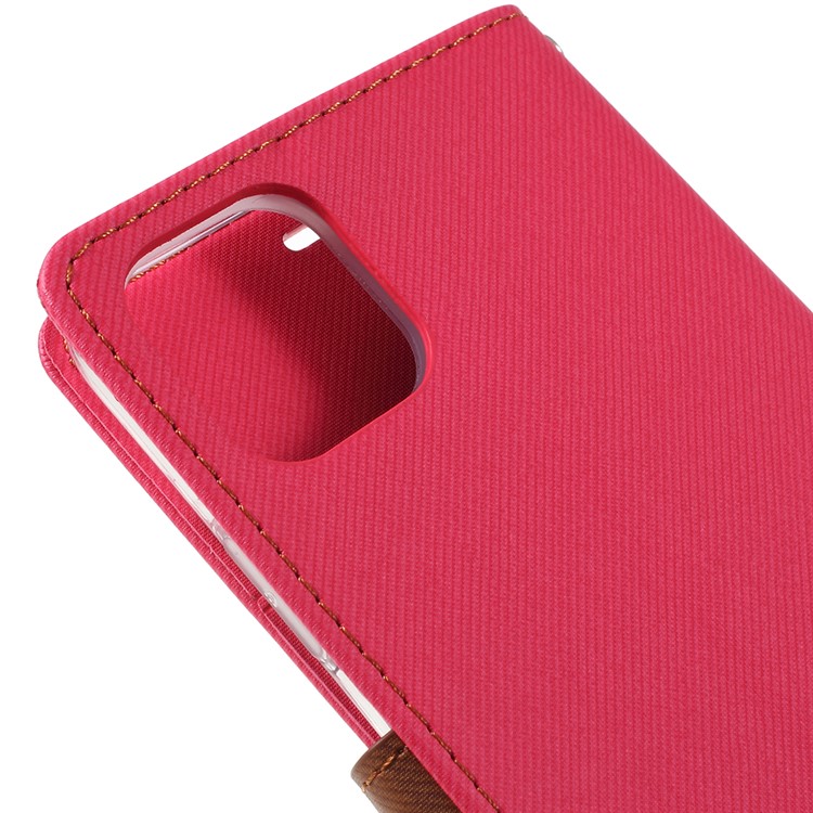 ROAR Twill Grain Leather Wallet Case for iPhone (2019) 6.1-inch - Red-5