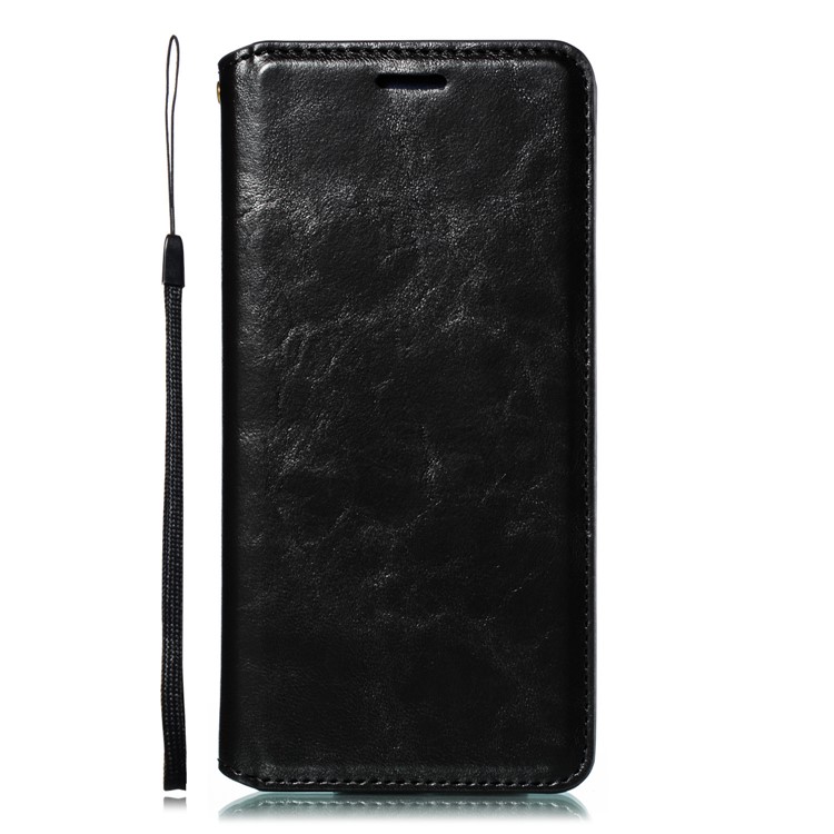 Crazy Horse Texture Strong Magnetic Leather Wallet Phone Cover for Apple iPhone (2019) 6.5-inch - Black-2