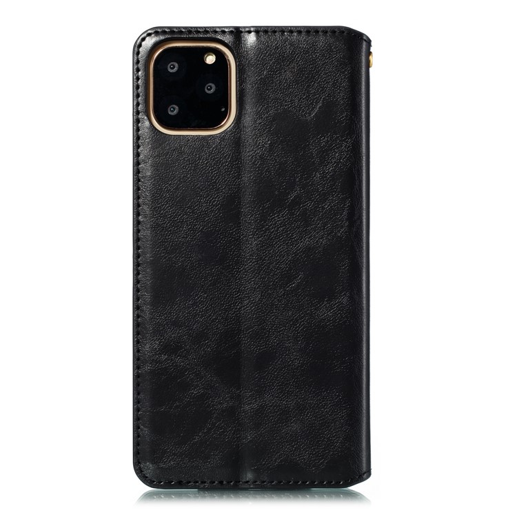 Crazy Horse Texture Strong Magnetic Leather Wallet Phone Cover for Apple iPhone (2019) 6.5-inch - Black-3