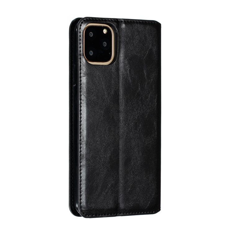 Crazy Horse Texture Strong Magnetic Leather Wallet Phone Cover for Apple iPhone (2019) 6.5-inch - Black-6