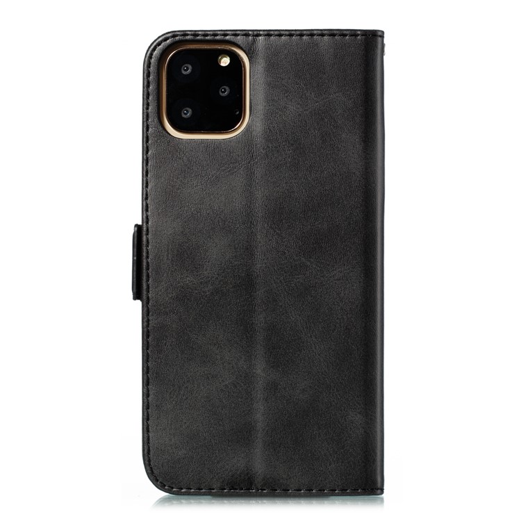 Leather Wallet Stand Flip Cover Phone Case for iPhone (2019) 6.5-inch - Black-3