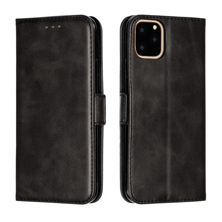 Leather Wallet Stand Flip Cover Phone Case for iPhone (2019) 6.5-inch - Black-4