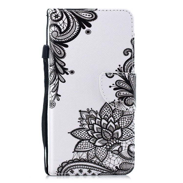 Custodia Protettiva Per Portafogli In Pelle Con Stampa Fantasia Per Iphone (2019) Da 6,1 Pollici - Fiori Di Pizzo-3