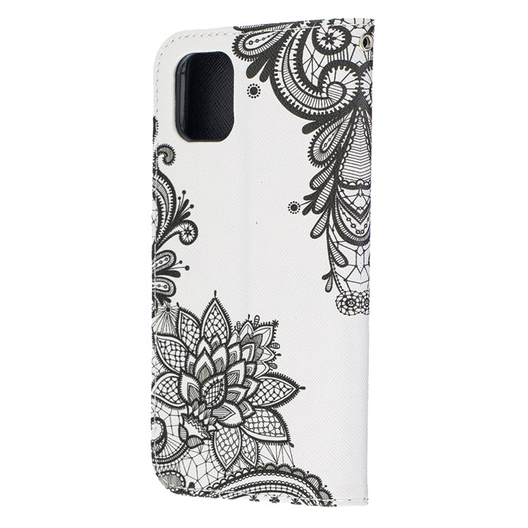 Custodia Protettiva Per Portafogli In Pelle Con Stampa Fantasia Per Iphone (2019) Da 6,1 Pollici - Fiori Di Pizzo-5