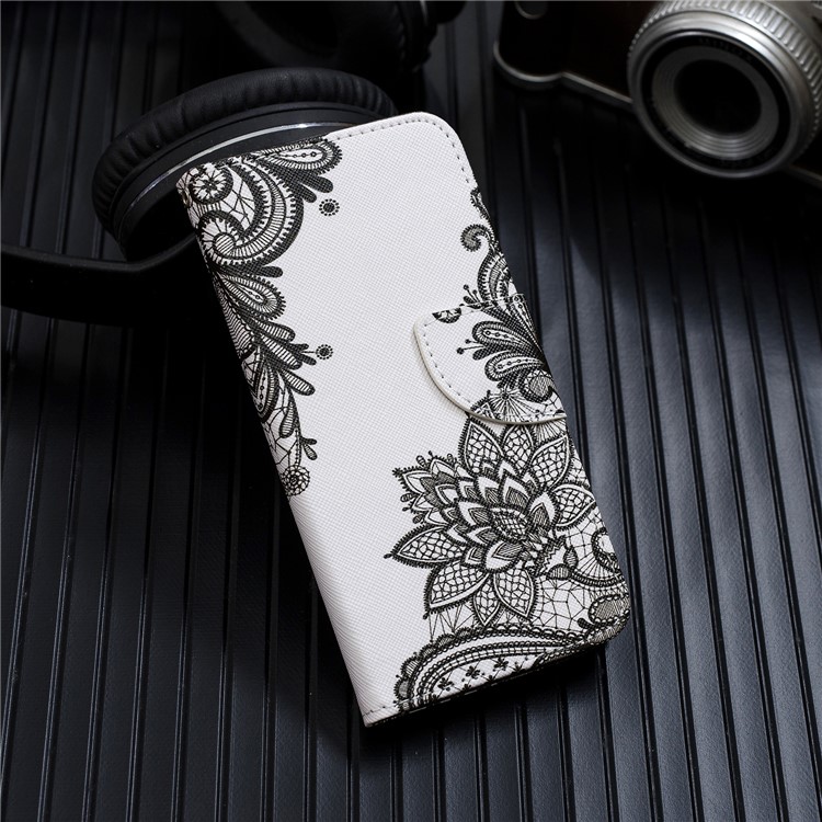 Custodia Protettiva Per Portafogli In Pelle Con Stampa Fantasia Per Iphone (2019) Da 6,1 Pollici - Fiori Di Pizzo-8