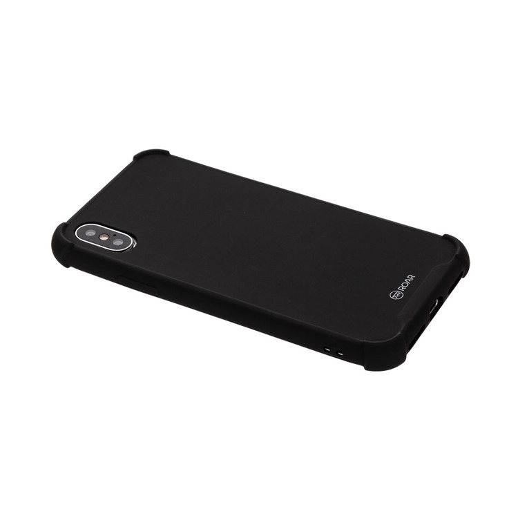 ROAR Shockproof Soft TPU Phone Case for iPhone XS / X - All Black-4