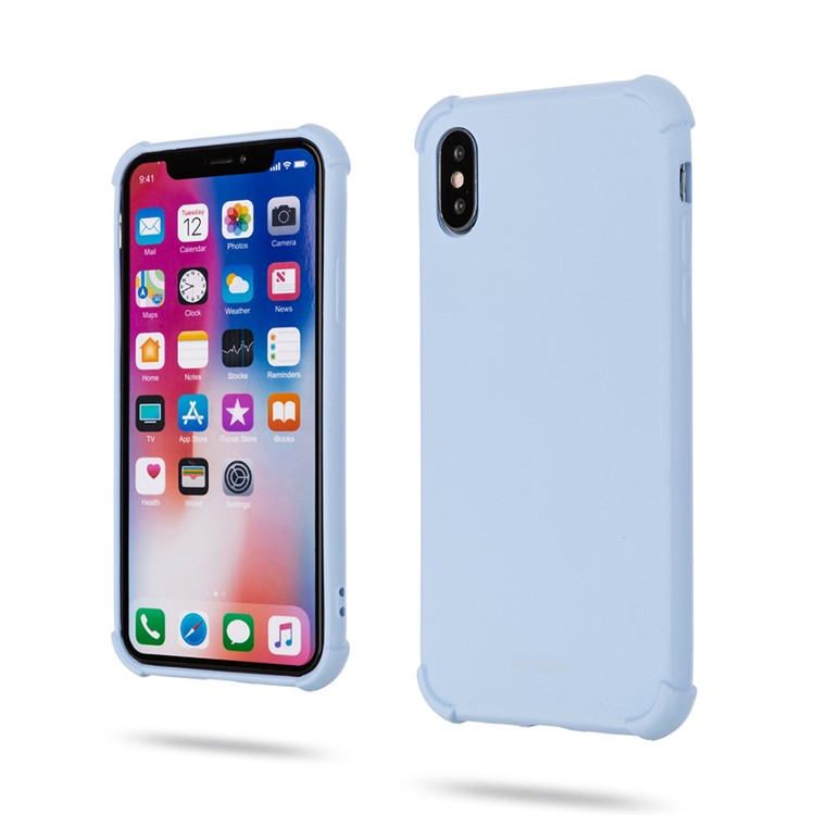 Caso De Telefone Macio À Prova De Choque TPU Para Iphone XS / X - Azul-1
