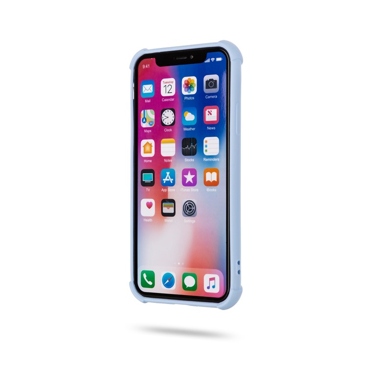 Caso De Telefone Macio À Prova De Choque TPU Para Iphone XS / X - Azul-3