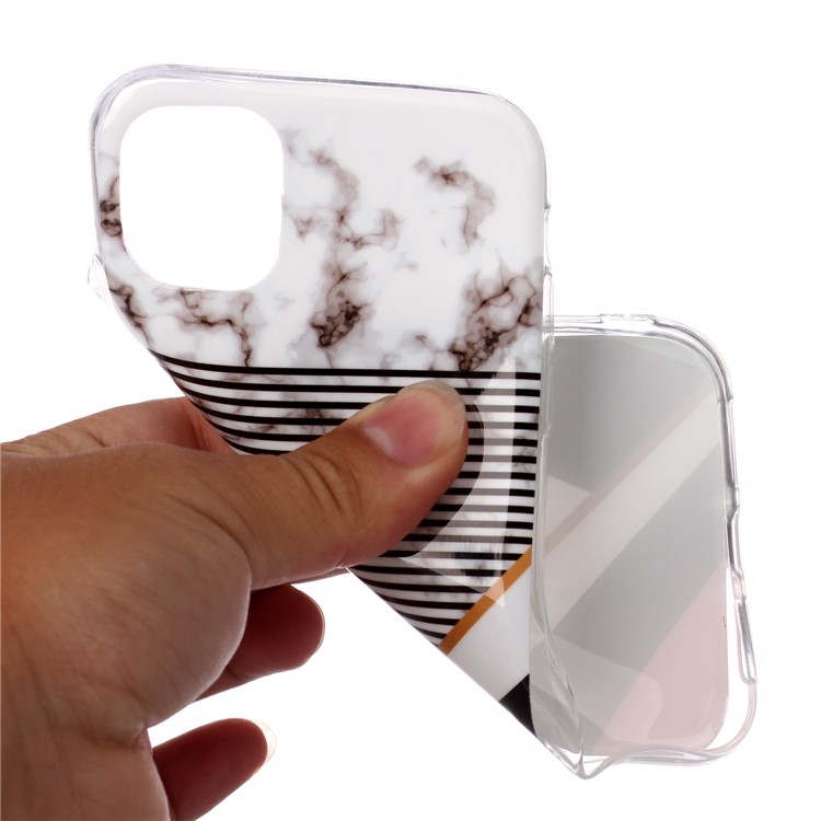 Teste Padrão De Mármore IMD TPU Back Case Para Iphone (2019) 5.8-inch - Estilo Eu-3