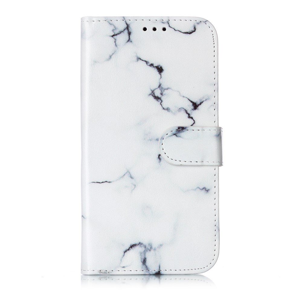 Musterdrucken-Ledergeldbörsen-Telefonkasten Für Iphone (2019) 6,1-Zoll - Weiß-1