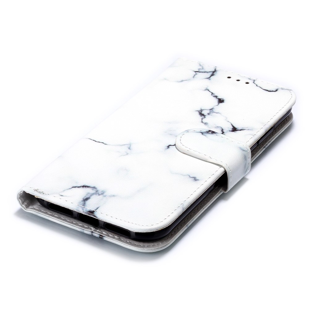 Musterdrucken-Ledergeldbörsen-Telefonkasten Für Iphone (2019) 6,1-Zoll - Weiß-4
