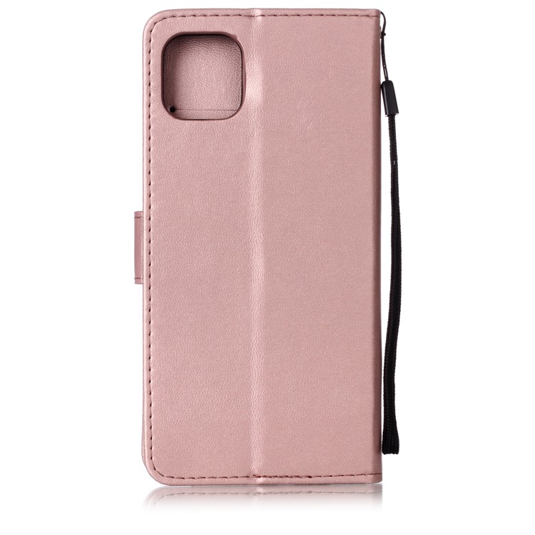 Solid Color Leather Wallet Stand Phone Case Cover for iPhone (2019) 6.5-inch - Rose Gold-2