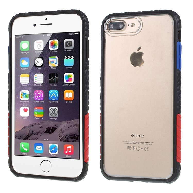 

Силиконовый Край + Акриловая Задняя Крышка Гибридного Телефона Для Iphone 8 Плюс / 7 Плюс / 6 Плюс 5.5 Дюймов - Черный / Синий / Красный, iPhone 8 Plus 5.5 inch