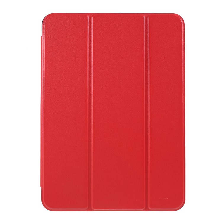 Clear Back TPU+PC Tablet Case Cover with Pen Slot for iPad mini (2019) / mini 4 - Red-1