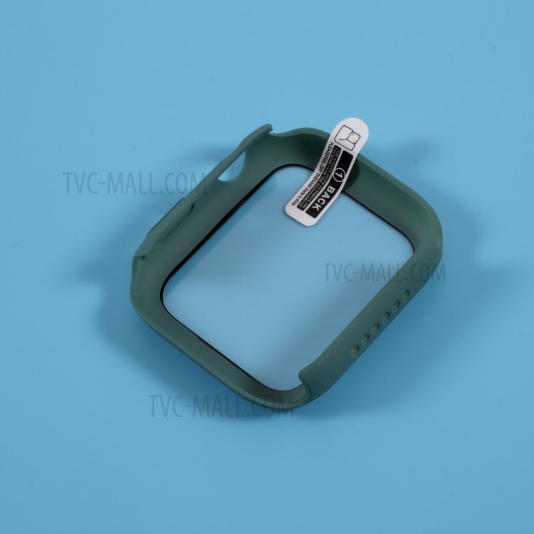 PC Case Cover with Screen Film for Apple Watch Series 3/Series 2/Series 1 38mm - Dark Green-3