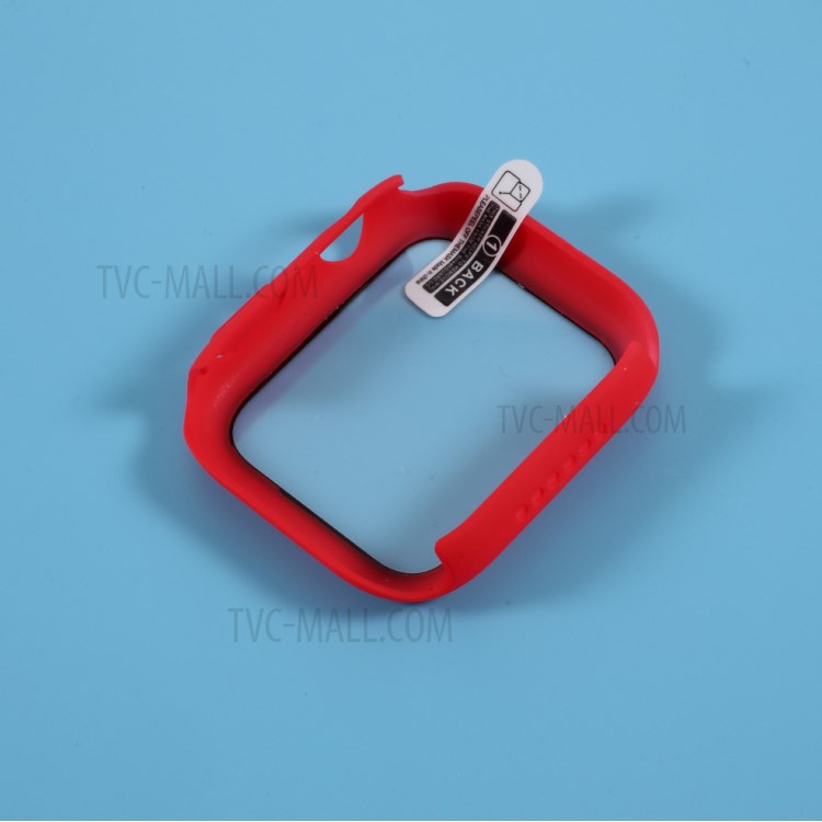 PC Frame Cover with Screen Film for Apple Watch Series 4 44mm - Red-3