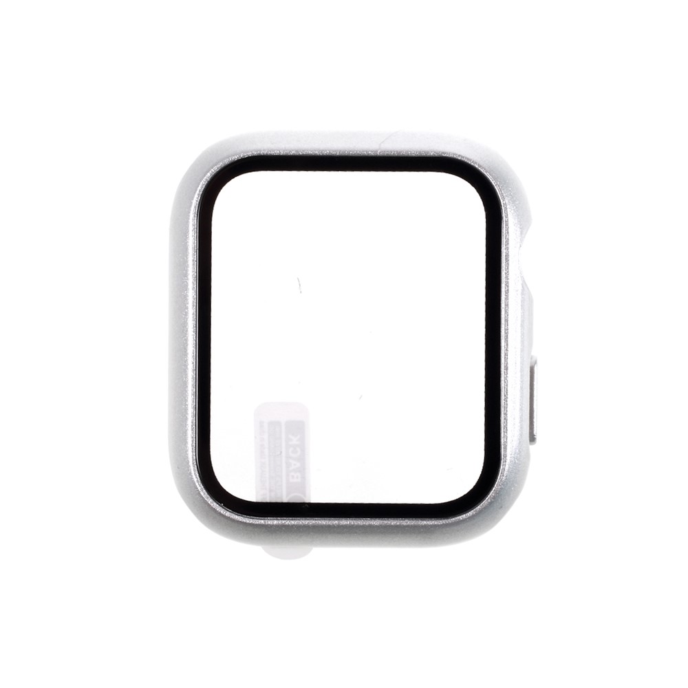 PC Frame Cover with Screen Film for Apple Watch Series 4 44mm - Silver-5