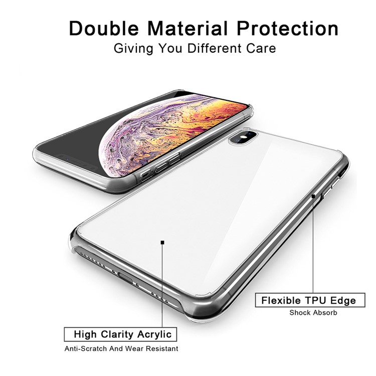 Clear Acrylic + TPU Hybrid Phone Casing for iPhone X / XS-2