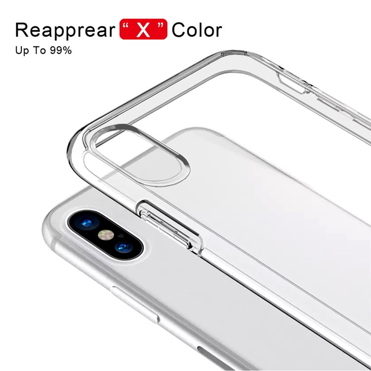 Clear Acrylic + TPU Hybrid Phone Casing for iPhone X / XS-4