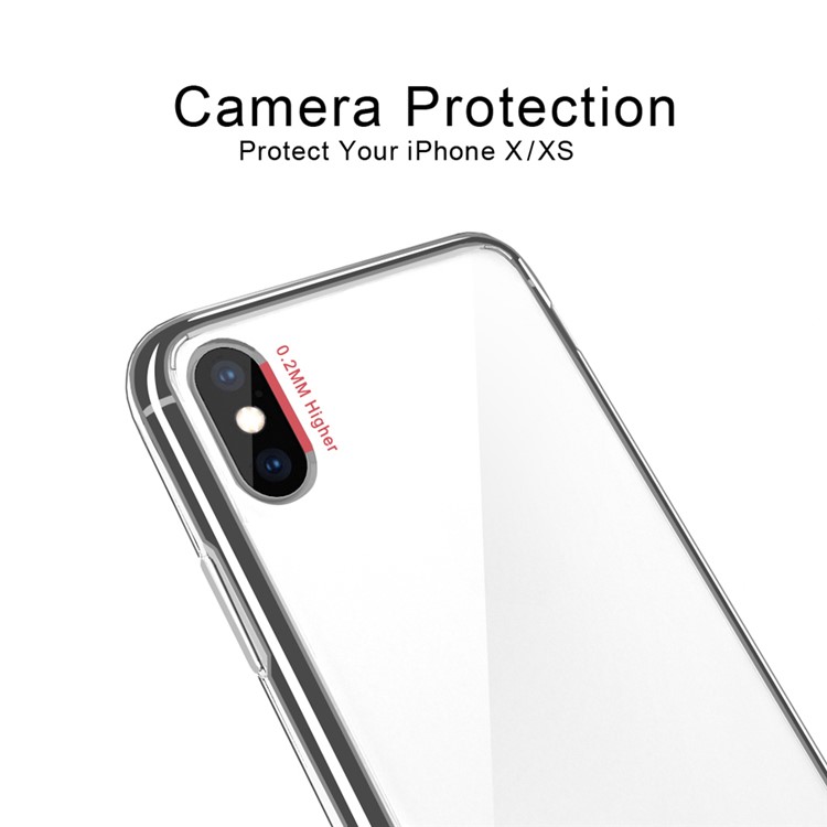 Clear Acrylic + TPU Hybrid Phone Casing for iPhone X / XS-6