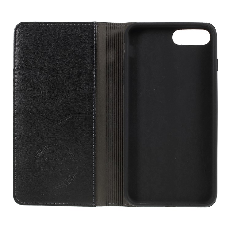 Micro Fiber Leather Wallet Stand Phone Case for iPhone 8 Plus 5.5 inch / 7 Plus 5.5 inch - Black-9