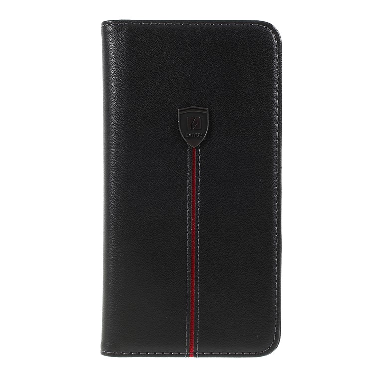Micro Fiber Leather Wallet Stand Phone Case for iPhone 8/7 4.7 inch - Black-3