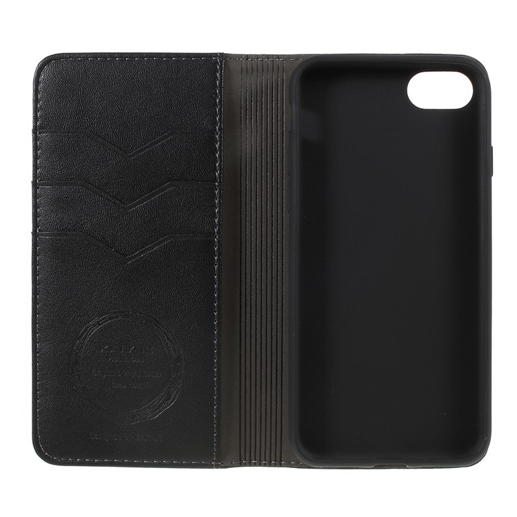 Micro Fiber Leather Wallet Stand Phone Case for iPhone 8/7 4.7 inch  - Black-9