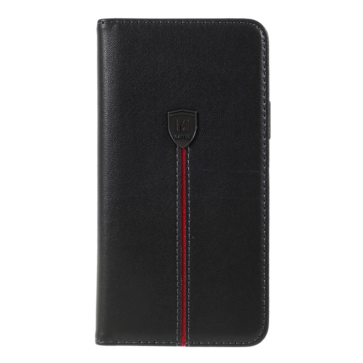 Micro Fiber Leather Stand Phone Case for iPhone XS Max 6.5 inch - Black-3